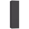 vidaXL TV Cabinet Set of 4 Gray Engineered Wood Wall Mounting