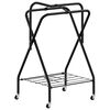 vidaXL Saddle Rack Black Powder-coated iron Medium Foldable