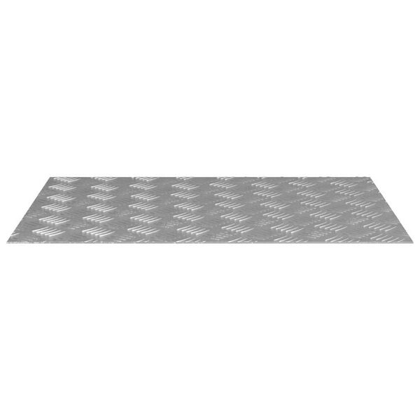 vidaXL Stair Tread Rectangular 4 pcs Silver 27.56 x 19.69 in Aluminium