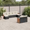 vidaXL Patio Sofa Set Black PE Rattan 9-Piece Set UV-resistant materials