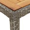 vidaXL Garden Table Grey Poly rattan Large Durable Garden Table