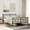 vidaXL Bed Frame Sonoma oak Steel, engineered wood Double Bed Frame
