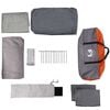 vidaXL Family Tent Grey and Orange 244.88 x 116.14 x 93.70 in