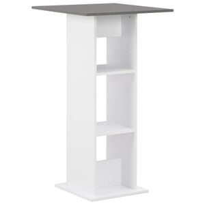 vidaXL Bar Table White and Anthracite Grey Engineered wood Standard