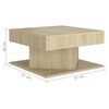 vidaXL Coffee Table Sonoma oak Engineered wood Small Simple