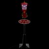 vidaXL Christmas Street Lamp Black, Red ABS, PVC 70.9 in tall