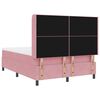 vidaXL Box Spring Bed with Headboard Pink 55.1" x 78.7" Velvet