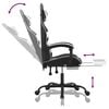vidaXL Gaming Chair Black and White Faux leather, Metal, Plywood, Foam