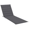 vidaXL Sunlounger Gray Solid Acacia wood with gray wash finish Large