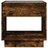 vidaXL Bedside Table Smoked Oak Engineered wood, Glass Medium