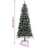 vidaXL Artificial Christmas Tree with 300 LEDs Green 94.49 in