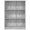 vidaXL Bookcase Grey Sonoma Engineered Wood Medium Bookcase