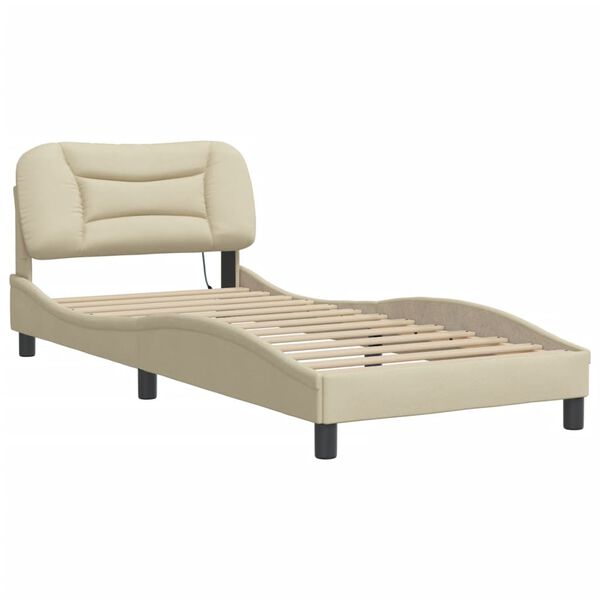 vidaXL Bed Frame Cream