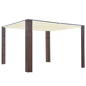 vidaXL Outdoor Gazebo Brown and Cream