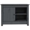 vidaXL TV Cabinet Grey Solid pine wood Medium TV Cabinet Rectangular