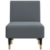 vidaXL Chaise Longue Dark grey Velvet (100% polyester), plywood, metal