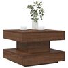 vidaXL Coffee Table Brown oak Engineered wood 19.7 x 19.7 x 13.6 in