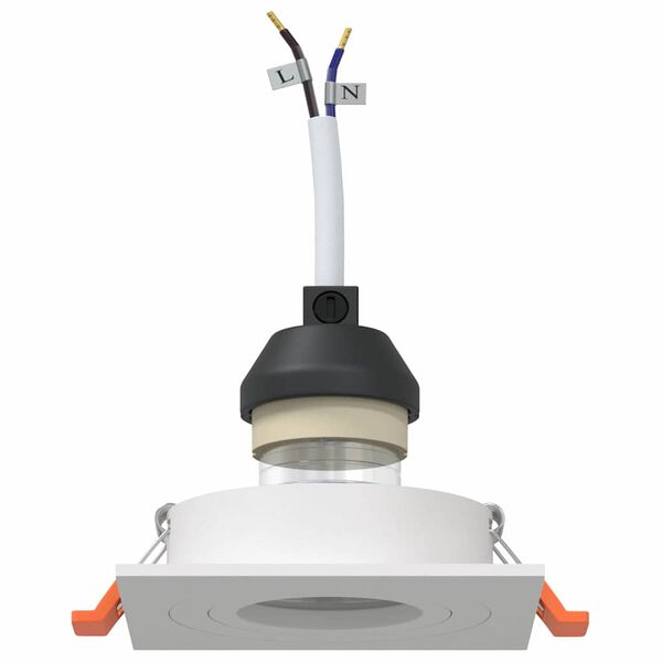 vidaXL Spotlight 12 pcs White 9 x 9 x 2 cm Aluminium