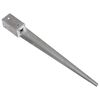 vidaXL Ground Spikes 2 pcs Silver 2.8x2.8x29.5" Galvanised Steel