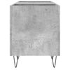 vidaXL Record Cabinet Concrete Grey Engineered Wood and Iron Medium