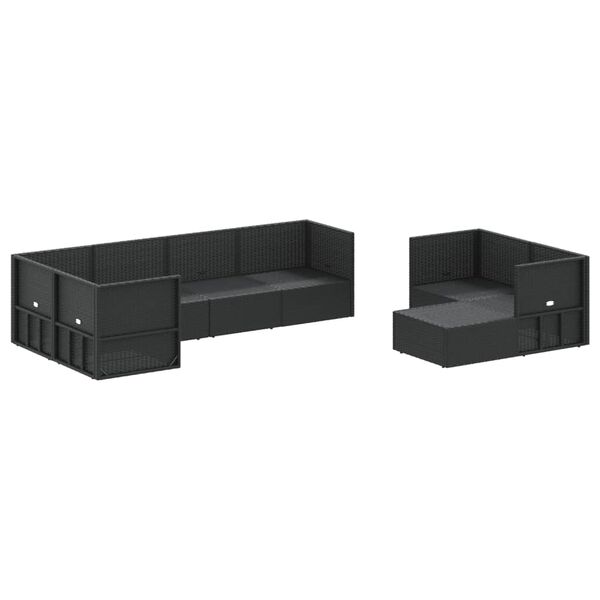 vidaXL Garden Lounge Set Black