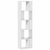 vidaXL Bookcase White Engineered Wood 5-Tier, 18 x 9.3 x 64.0 in