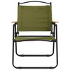 vidaXL Camping Chair Set of 2 Green 500D Oxford fabric with PE coating
