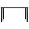 vidaXL Garden Dining Set Black Powder-coated steel, glass, plastic Large