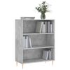 vidaXL Bookcase Concrete grey Engineered wood Medium Bookcase