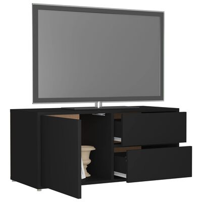 vidaXL TV Cabinet Black 31.5"x13.4"x14.1" Chipboard