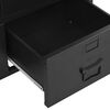 vidaXL Office Cabinet Black Steel, Plastic Medium Filing Cabinet