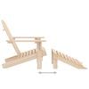 vidaXL Garden Chair Natural wood Solid fir wood Detachable