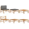 vidaXL Garden Lounge Set Dark grey, natural wood Teak wood, polyester