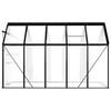 vidaXL Greenhouse Anthracite, Transparent Aluminum, Polycarbonate