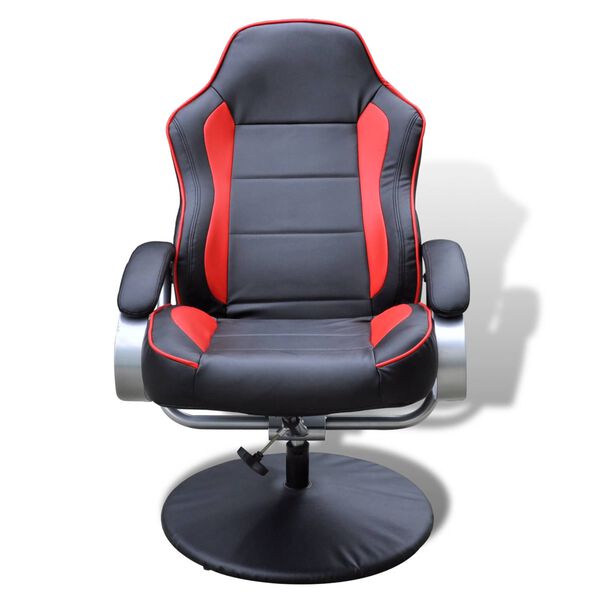 vidaXL Reclining Race Chair Black and Red 70 x 107 x 98 cm