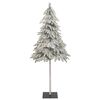 vidaXL Artificial Christmas Tree White with flocked snow Polyethylene, Metal