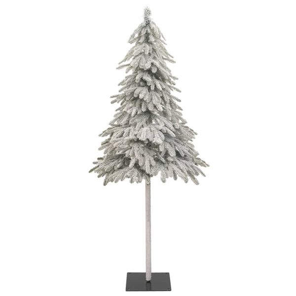 vidaXL Artificial Christmas Tree White with flocked snow Polyethylene, Metal