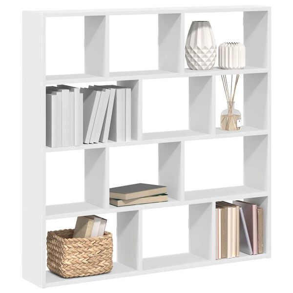 vidaXL Wall Cube Shelf White Engineered Wood Wall Cube Shelf Cubic