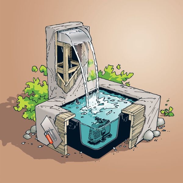 Ubbink Pond Waterfall Clear, Silver Stainless Steel Medium