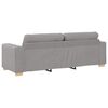 vidaXL Sofa 2 pcs Grey Linen-blend Fabric