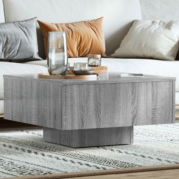 vidaXL Coffee Table Grey Sonoma Engineered Wood Simplistic Coffee Table