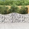 vidaXL Gabion Basket Set of 2 Silver Galvanized Iron