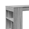 vidaXL Bar Table Grey Sonoma Engineered Wood Large Bar Table