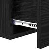 vidaXL Wall-mounted Bedside Cabinet Black Oak 13.78 x 13.78 x 7.87 in