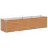 vidaXL Garden Raised Bed Silver Galvanized Steel 126 x 31.5 x 30.3 in