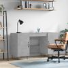 vidaXL Desk Concrete grey Engineered wood 55.1x19.7x29.5 in Desk
