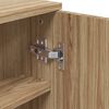 vidaXL Corner Bathroom Mirror Cabinet Oak