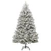 vidaXL Artificial Hinged Christmas Tree Green and white PVC, metal Large