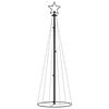 vidaXL Christmas Cone Tree Warm white Powder-coated steel, copper, PVC