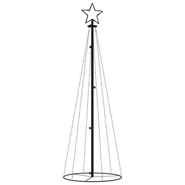vidaXL Christmas Cone Tree Warm white Powder-coated steel, copper, PVC
